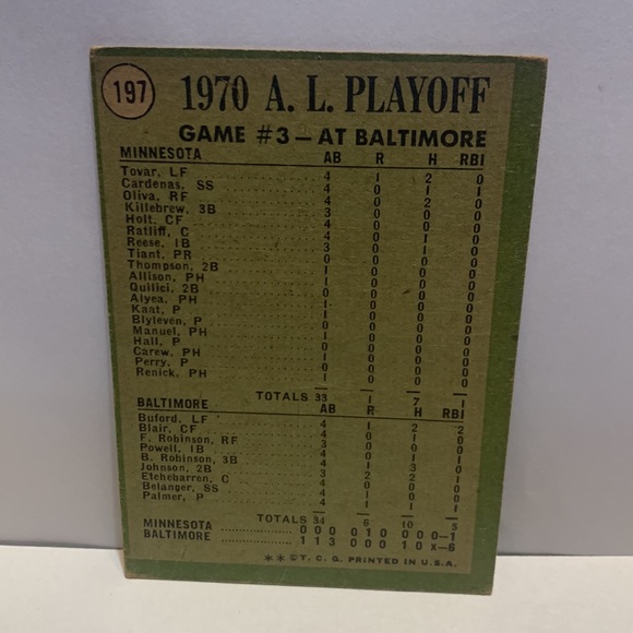 1971 Topps Jim Palmer # 197 In Person Autograph (MISC7) - Picture 2 of 6